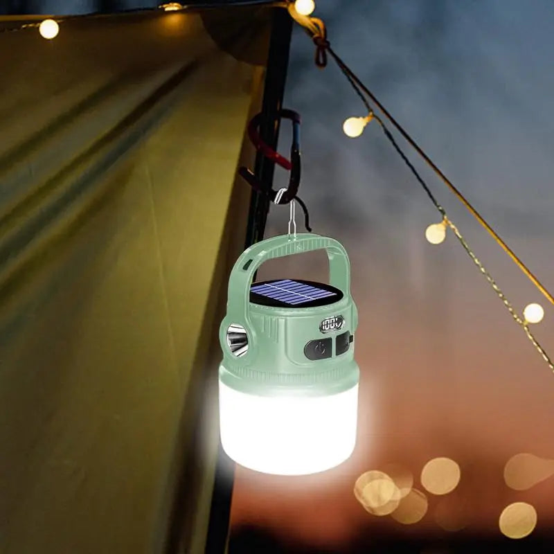 Camping Oplaadbare LED Lantaarn | Waterdichte Zaklamp & Solar Tentlamp