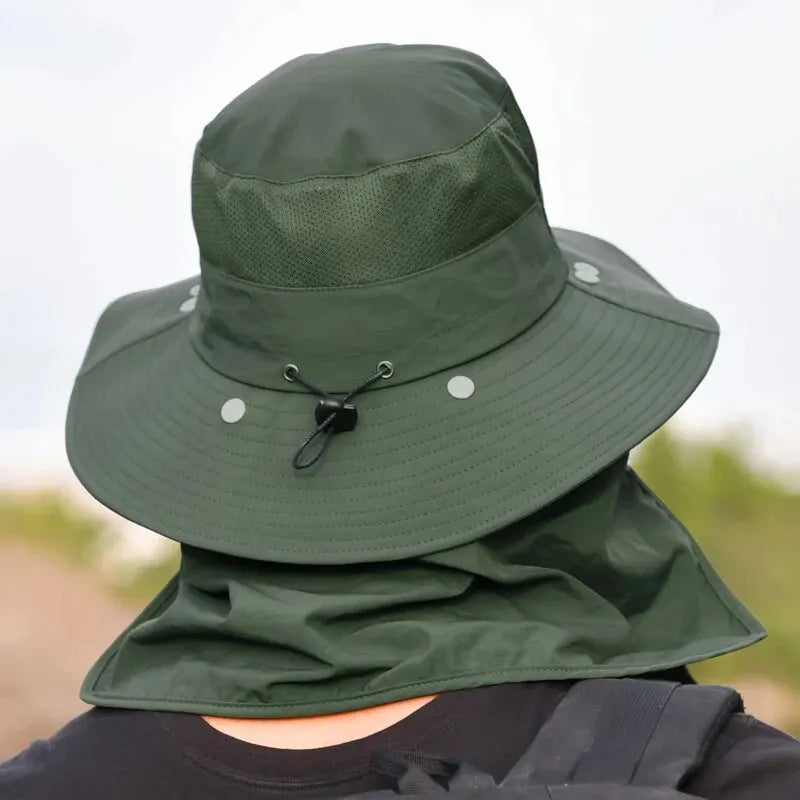 100% Nylon Zomer Buiten Fisherman Hat - Sneldrogend en Zonnebeschermend Hoed voor Mannen en Vrouwen