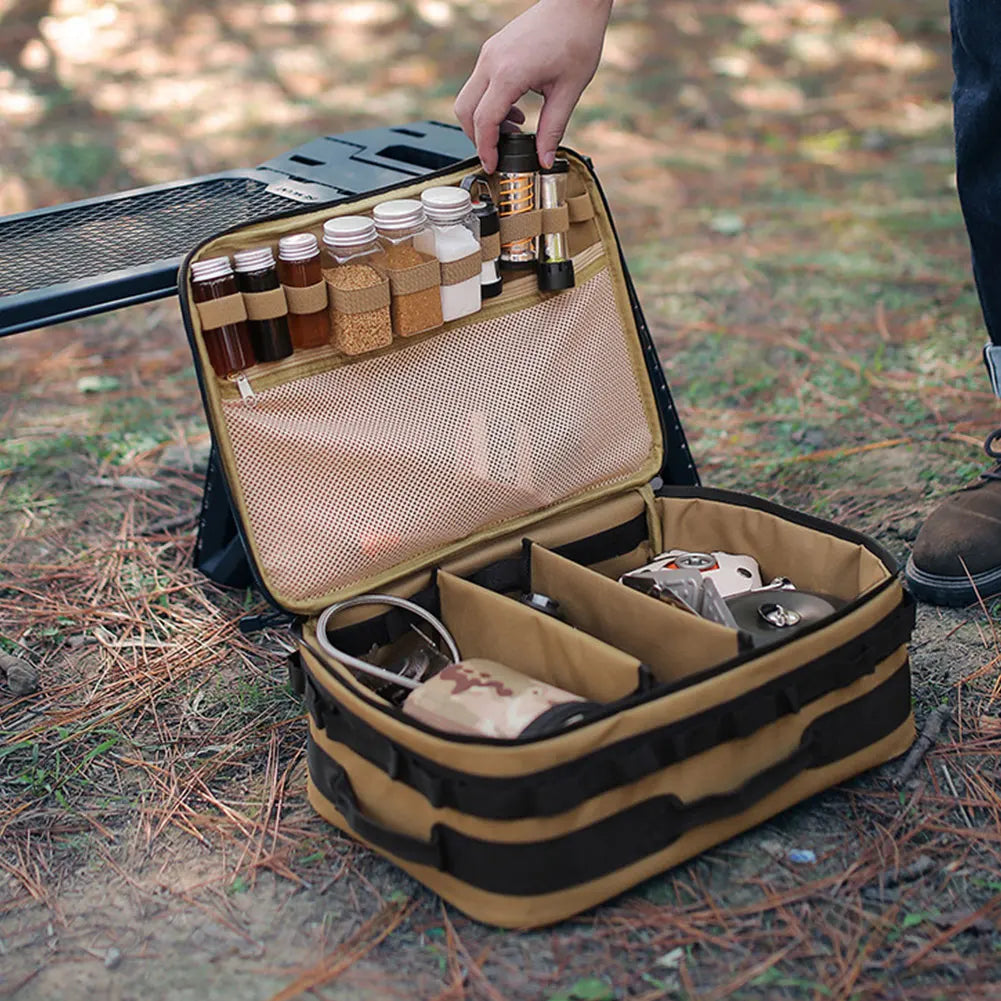 15L Tactical Camping Storage Bag, Grote Capaciteit Utility Tote Bag, Oxford Stof Organizer voor Kamperen, Hiking en Reizen