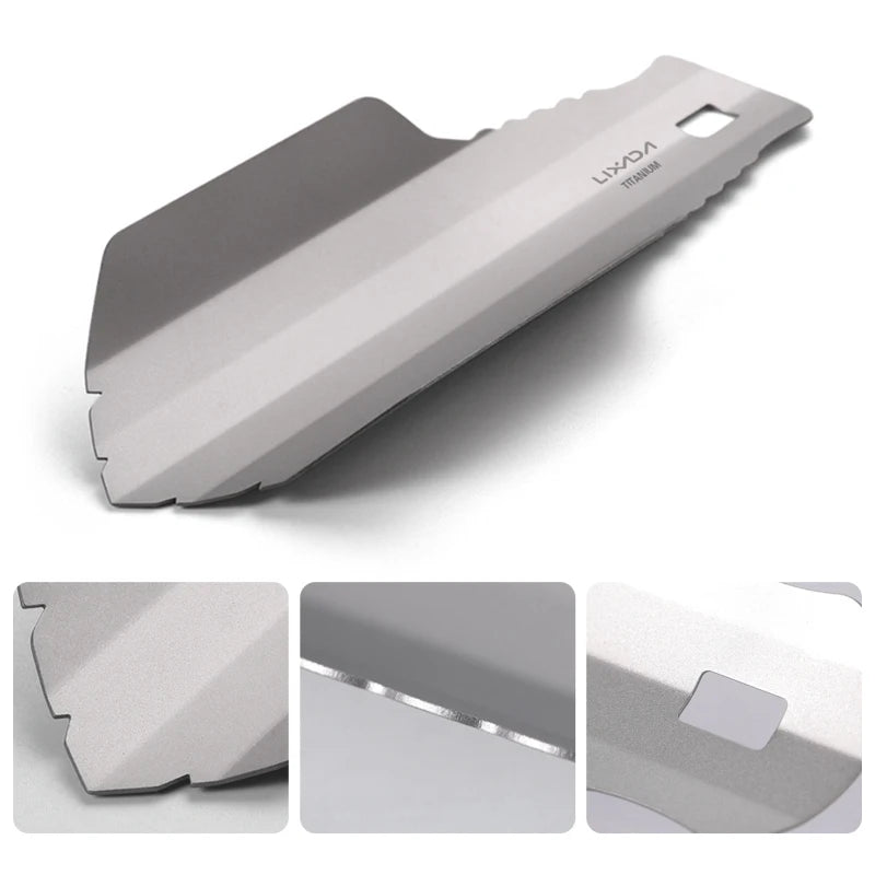 Lixada Titanium Camping Shovel | Ultralichte Trowel voor Hiking, Survival en Outdoor Activiteiten