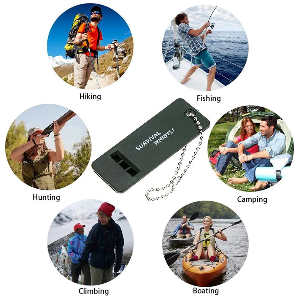 10-1PC 3-Frequency Emergency Whistle – Portable Safety Whistle for Hiking, Camping and Mountaineering