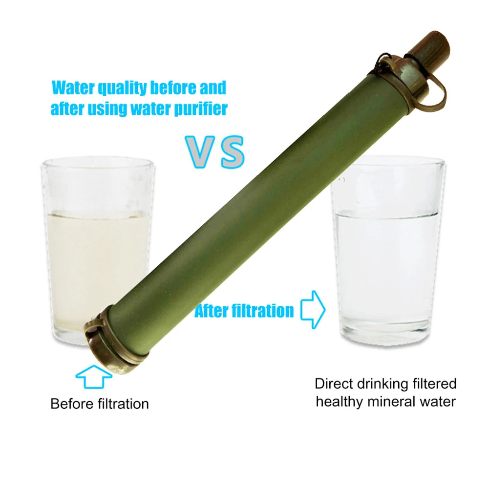Draagbare Straw Water Filter, Geavanceerde Waterzuivering voor Buiten, Camping en Reizen, Compact en Efficiënt Waterfilter
