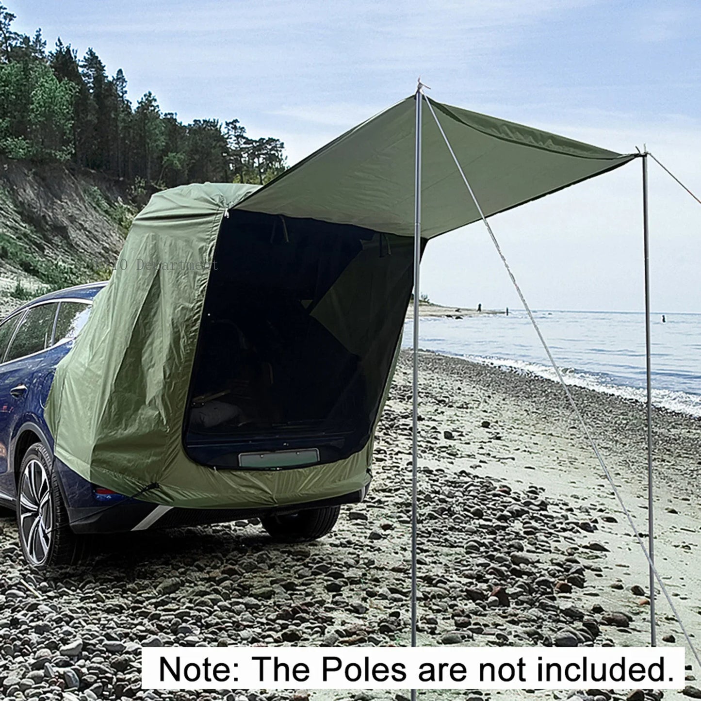 SUV-Campingzelt mit Markise – Geräumiges, reißfestes Zelt für Outdoor-Aktivitäten und Reisen
