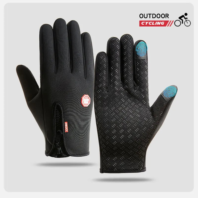 Winter Fietshandschoenen met Touchscreen โ Waterdicht & Antislip voor Heren & Dames | Outdoor, Motor & Ski