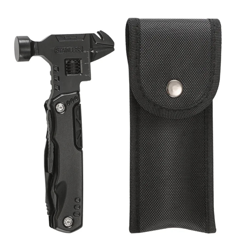 Multifunctionele Moersleutel Hamer Mes Tang | Outdoor Camping Survival Tool | RVS Multi-tool Zakmes