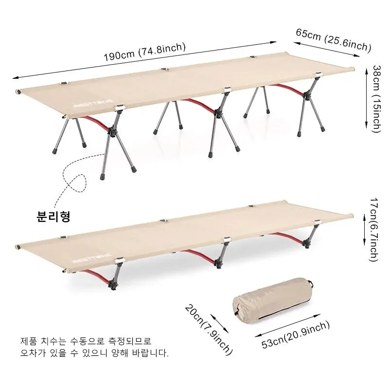 Camping Cot Vouwbed | Ultralicht Aluminium Slaapbed voor Outdoor Hiking, Backpacking en Reizen