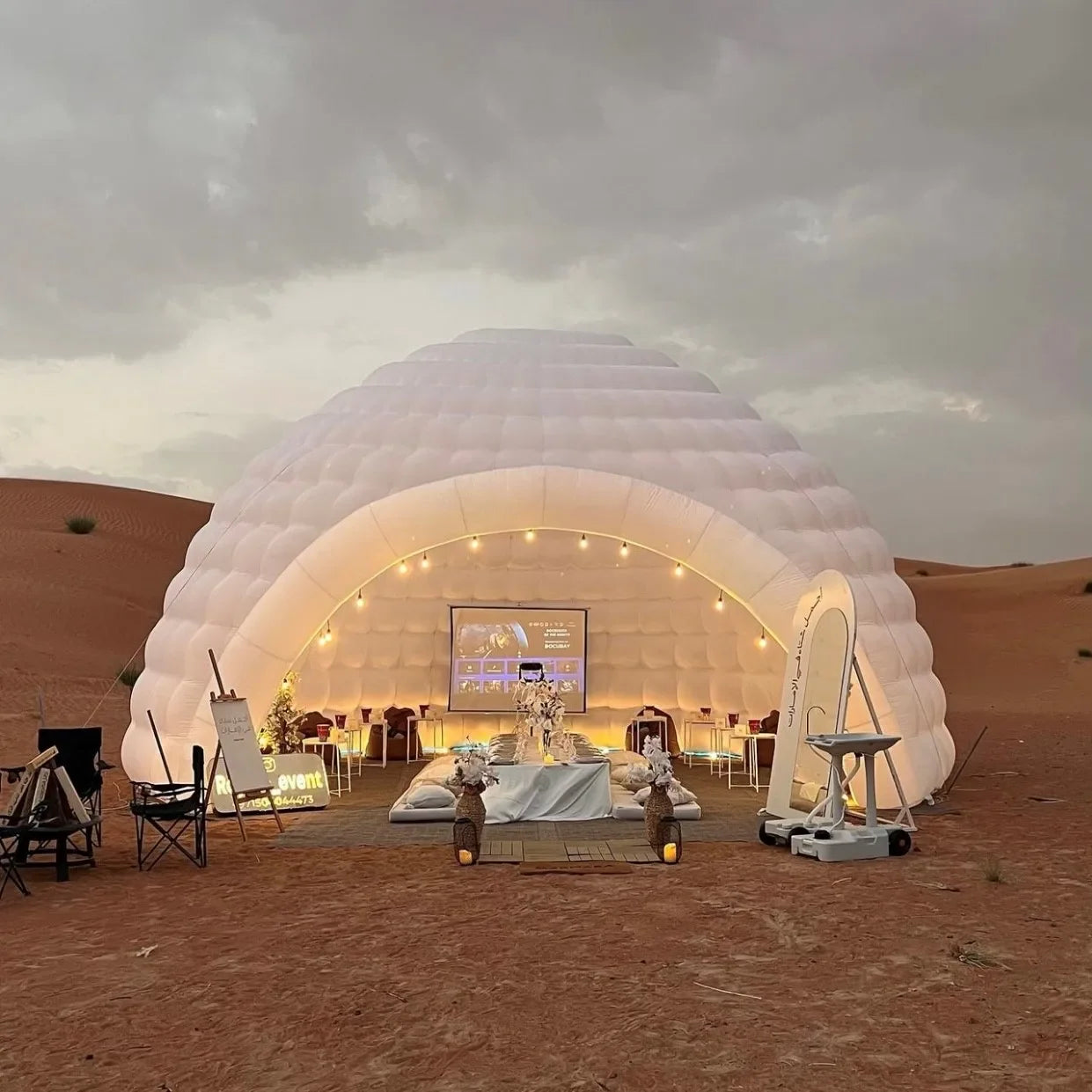 Opblaasbare LED Iglo Dome Tent - Customizable Tent voor Outdoor Evenementen, Beurzen en Kamperen