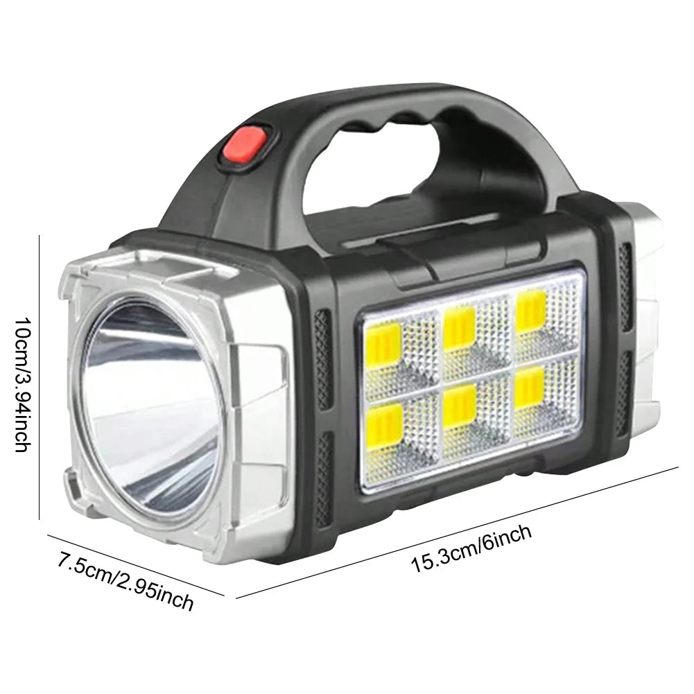 Krachtige Draagbare Zaklamp | USB & Zonne-oplaadbaar | Camping & Outdoor
