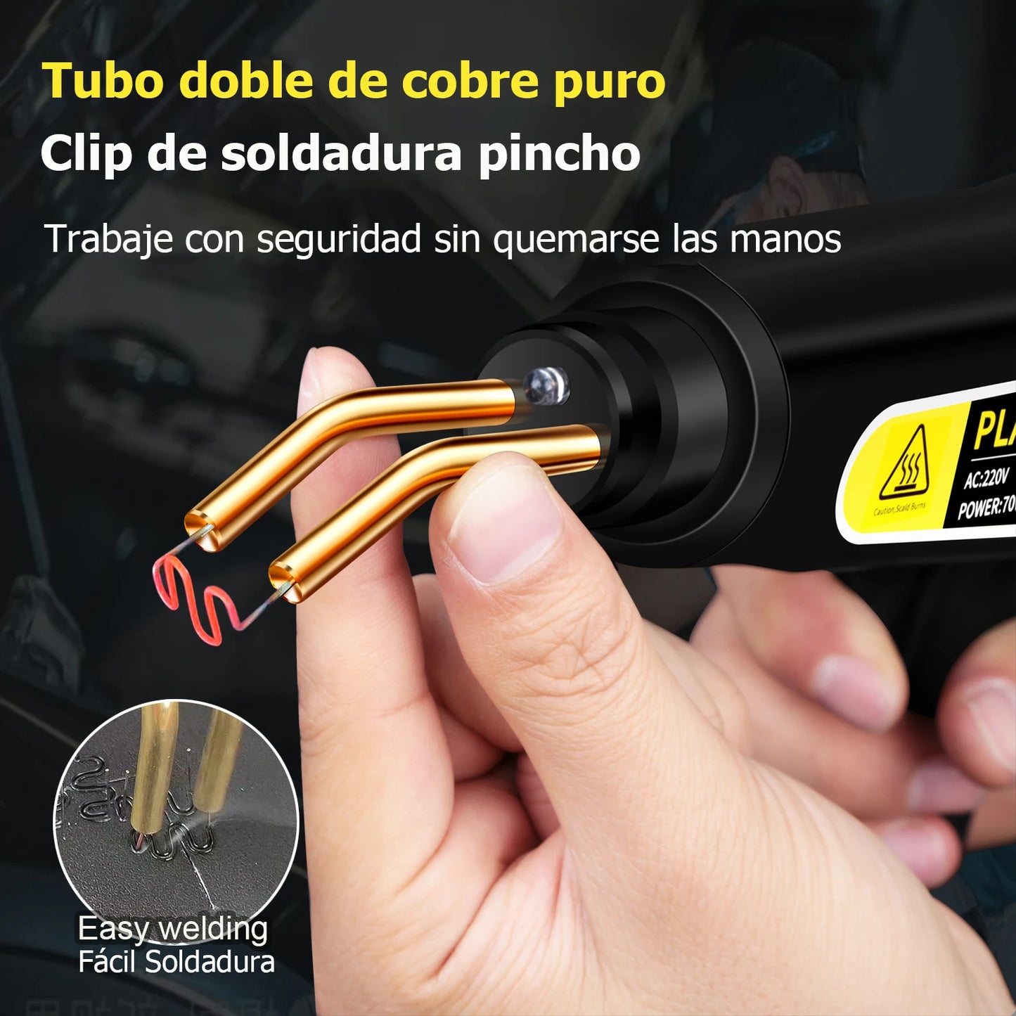 70W Kunststof Lasapparaat – Bumper Reparatie Set, Warmtelaminator, 400x Reparatienagels, EU Plug