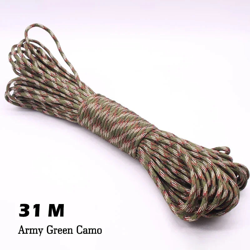 550 Paracord Touw 4mm โ 31M Tactisch 7-Strand Survivalkoord voor Outdoor, Kamperen & Noodgebruik
