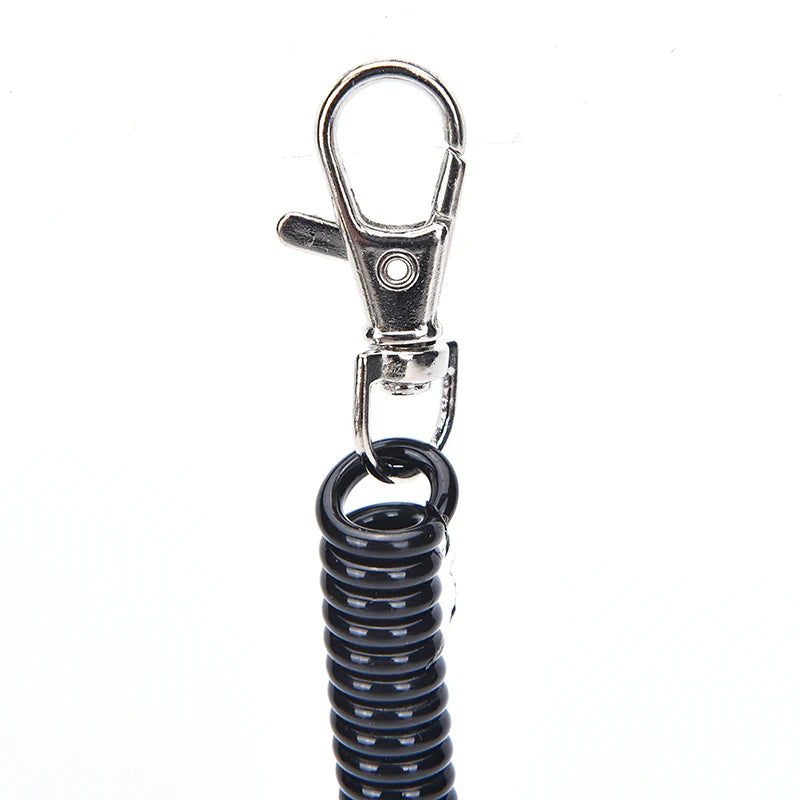 2x Tactische Intrekbare Sleutelhanger – Elastisch Spiraalkoord voor Camping, Hiking & Uitrusting Beveiliging