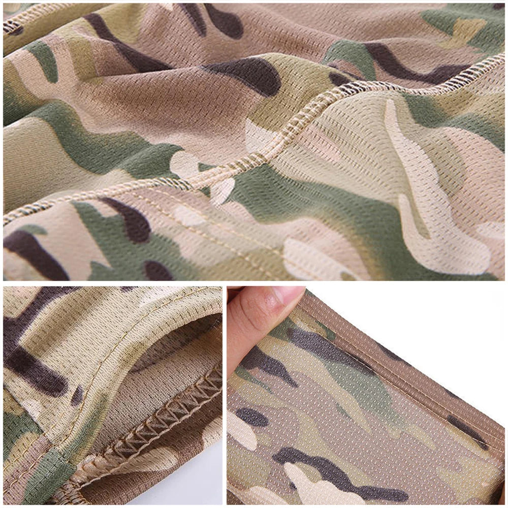 Camouflage Balaclava Hoed voor Fietsers & Jagers – Volledige Gezichtsmasker voor Buiten, Skiën, Motorhelm Binnenmuts