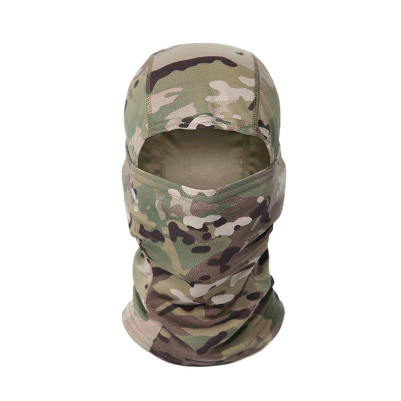 Camouflage Balaclava Hoed voor Fietsers & Jagers – Volledige Gezichtsmasker voor Buiten, Skiën, Motorhelm Binnenmuts