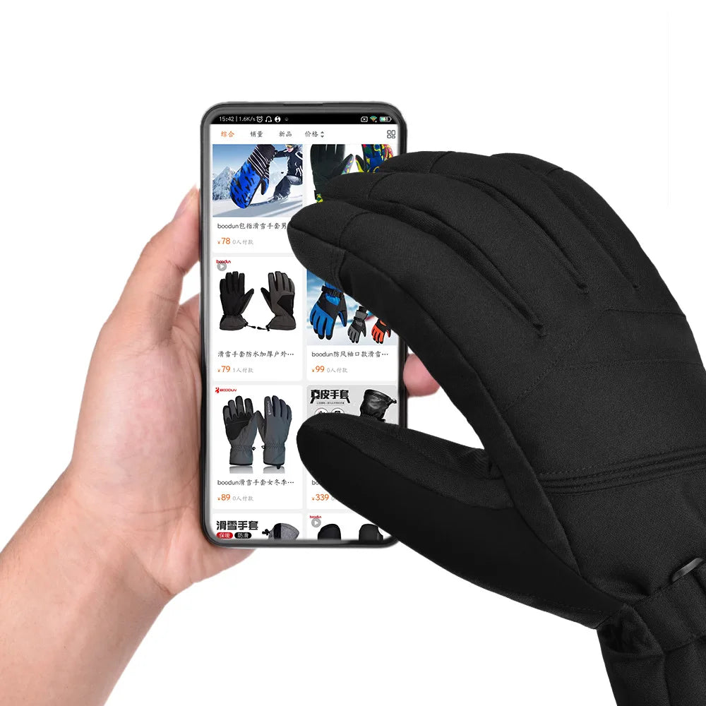 Wasserdichte Ski- und Snowboardhandschuhe mit Touchscreen – 3M Thinsulate Winterhandschuhe für Motorrad und Wintersport