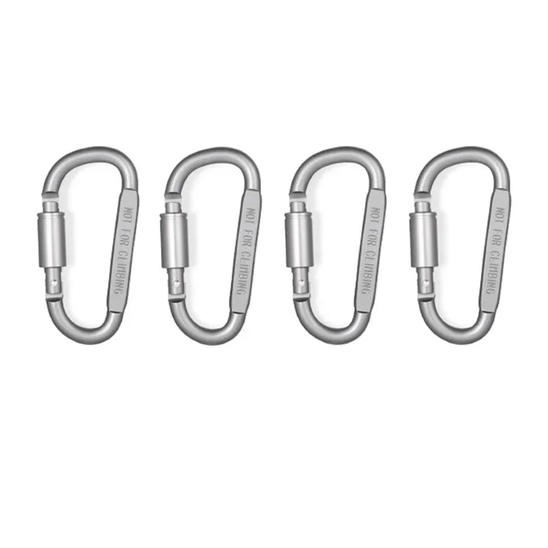 4–6-teiliges Karabiner-Set – taktische Aluminium-Karabiner für Schlüssel, Camping und Outdoor