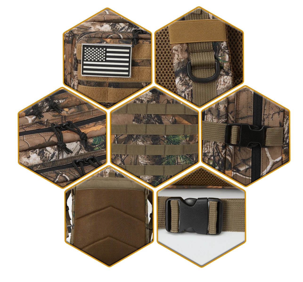 45L Tactische Rugzak met Molle โ Grote Outdoor Backpack voor 3 Dagen Hiking, Trekking & Kamperen