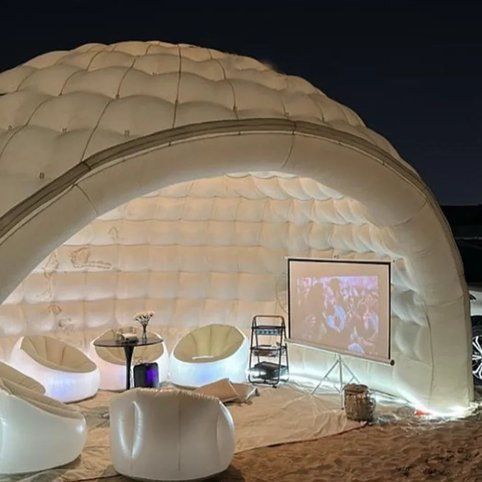 Opblaasbare LED Iglo Dome Tent - Customizable Tent voor Outdoor Evenementen, Beurzen en Kamperen