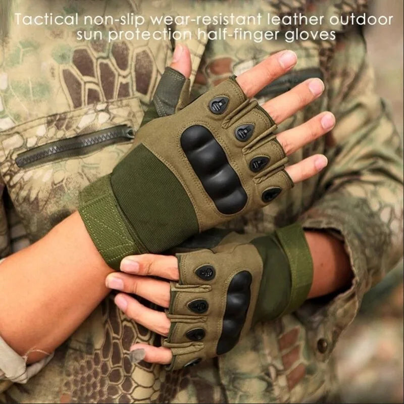 Tactische Half Finger Handschoenen โ Militair Sportmodel voor Schieten, Airsoft, Fietsen & Motor