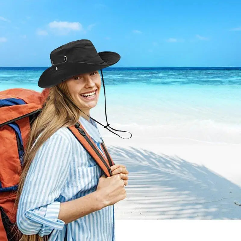 Ademende Zonnehoed – Unisex Bucket Hat met Brede Rand | Vissen, Wandelen, Kamperen & Strand