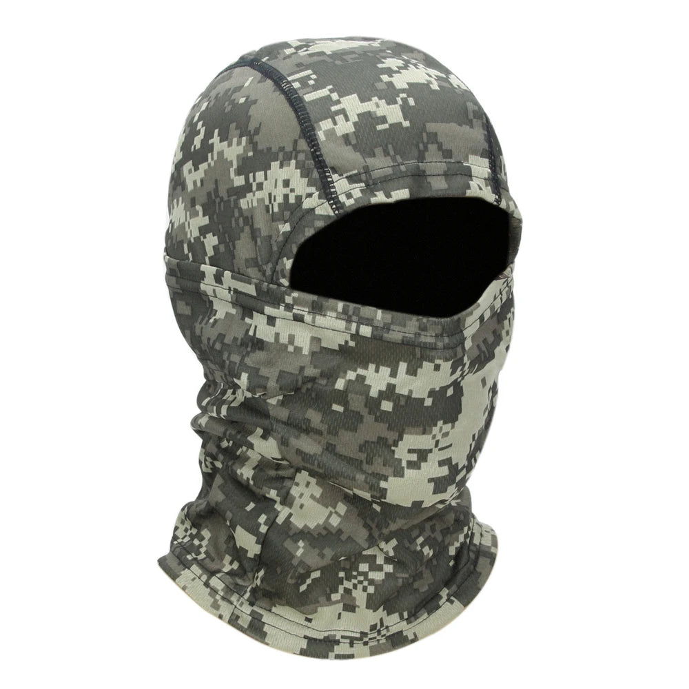 Camouflage Balaclava Hoed voor Fietsers & Jagers – Volledige Gezichtsmasker voor Buiten, Skiën, Motorhelm Binnenmuts