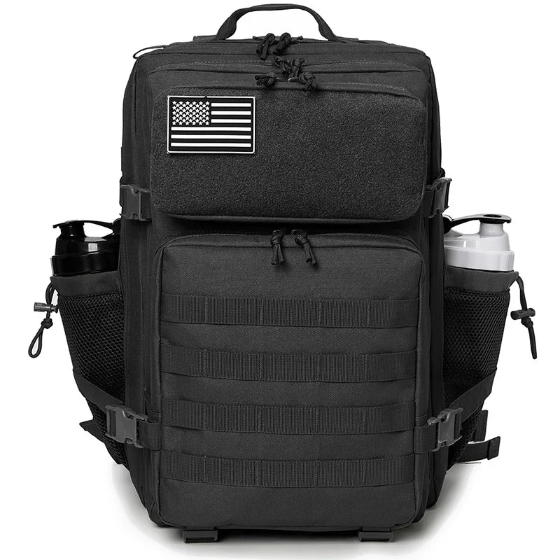 QT&QY 50L Taktischer Rucksack – Robuster MOLLE-Überlebensrucksack mit Flaschenhalter für Outdoor, Fitnessstudio und Wandern