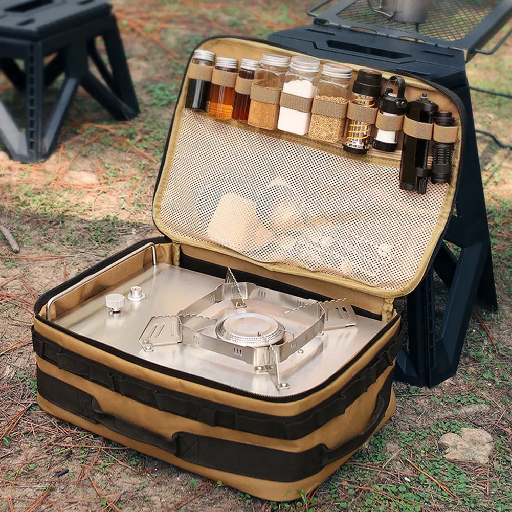 15L Tactical Camping Storage Bag, Grote Capaciteit Utility Tote Bag, Oxford Stof Organizer voor Kamperen, Hiking en Reizen