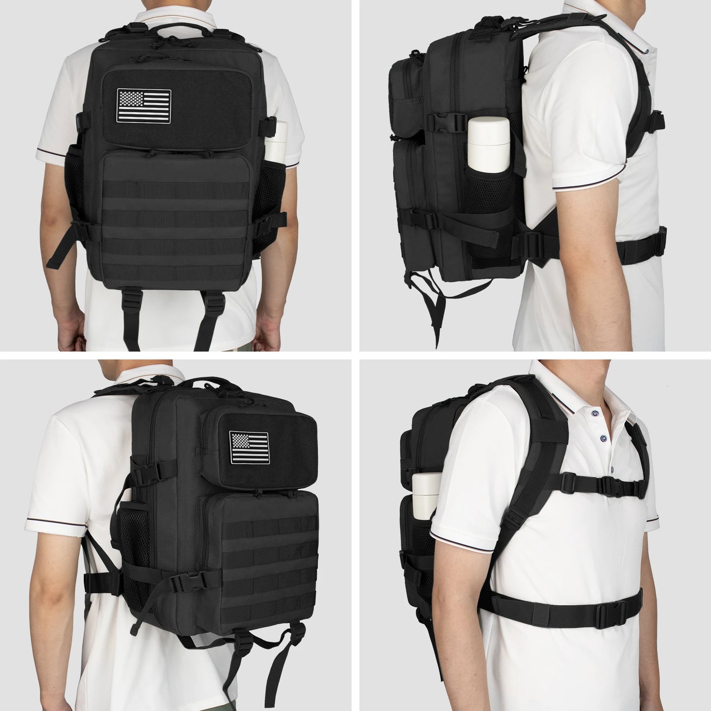 Tactische Rugzak 25L – Outdoor Unisex Legerrugzak met Molle-Systeem voor Hiking, Camping & Klimmen