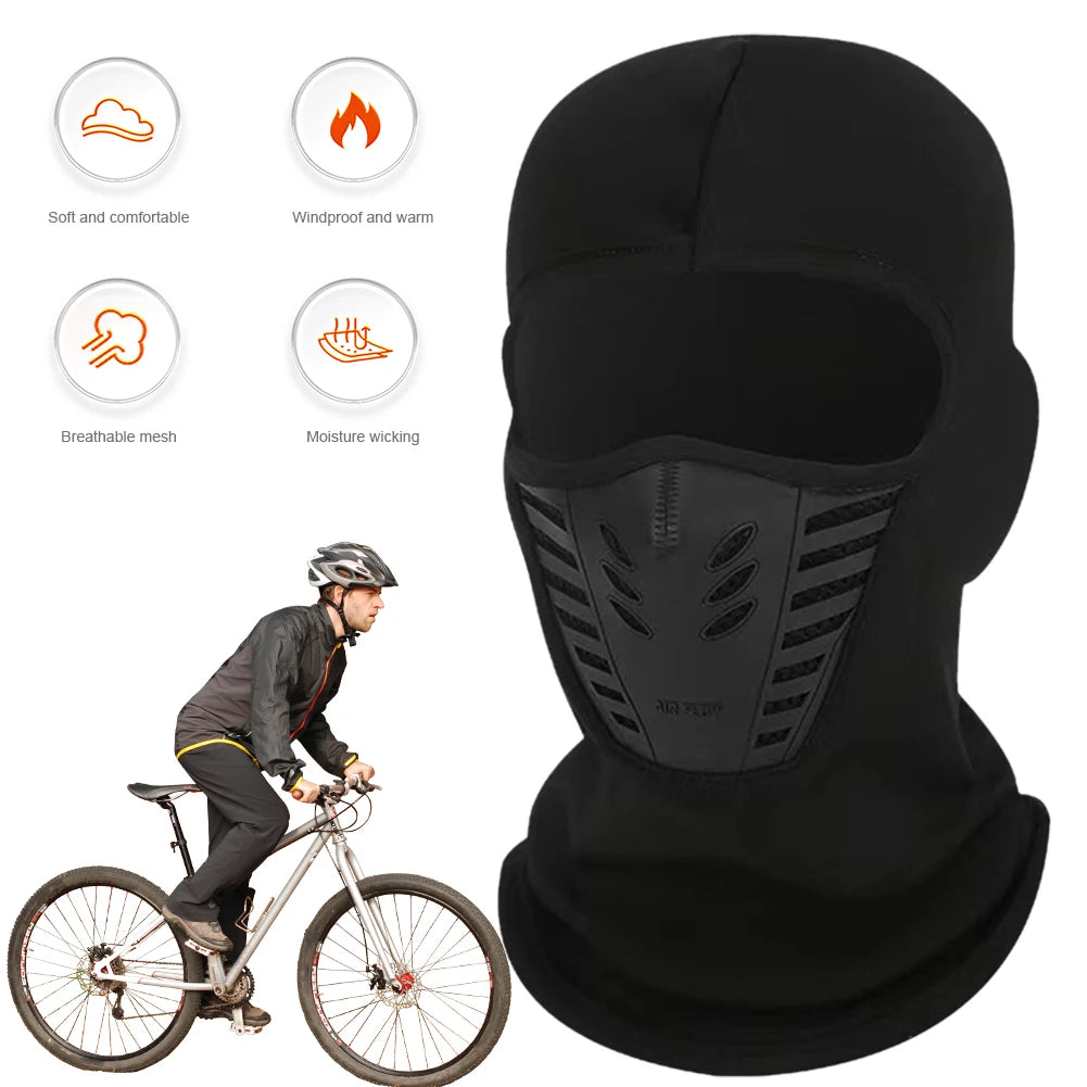 Winddichte Fleece-Sturmhaube – Nackenwärmer und Skimaske für Outdoor, Wandern und Radfahren
