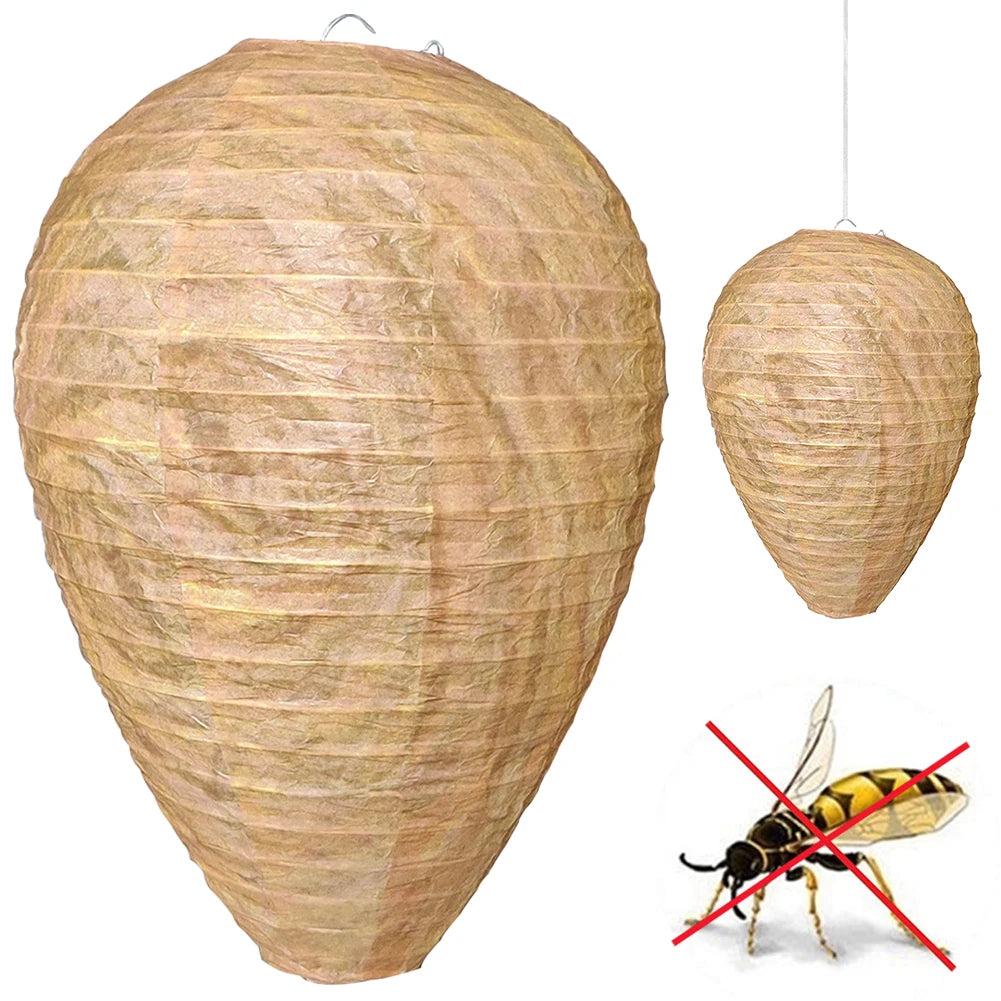 Realistische Wesp Repeller, Waterdichte Nep Wespennest voor Tuin en Achtertuin, Veilig Wespennest Afschrikmiddel voor Hornets en Wespen