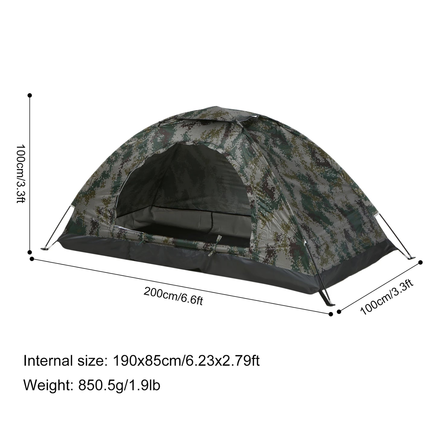 Ultralichte Camping Tent – UPF 30+ Bescherming & Waterbestendig | Perfect voor Outdoor, Strand & Vissen