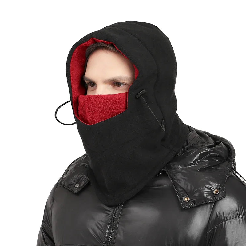 Winter Fietshoed & Ski Cap - Unisex Gevoerde Balaclava met Masker en Oorkleppen