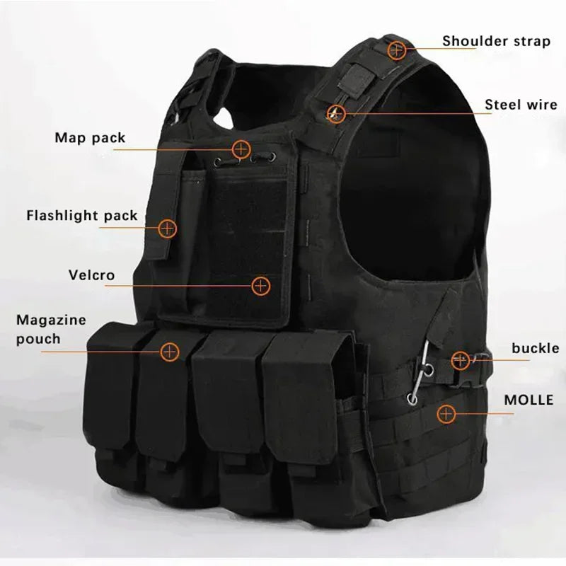 Tactisch Militair Vest | Molle Combat Vest | Airsoft & Outdoor Gear