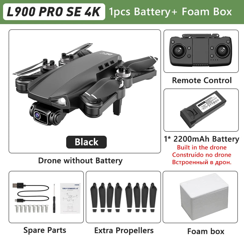 L900 PRO GPS-Drohne – 4K-Doppelkamera | 5G WLAN FPV | Faltbarer Quadrocopter mit bürstenlosem Motor