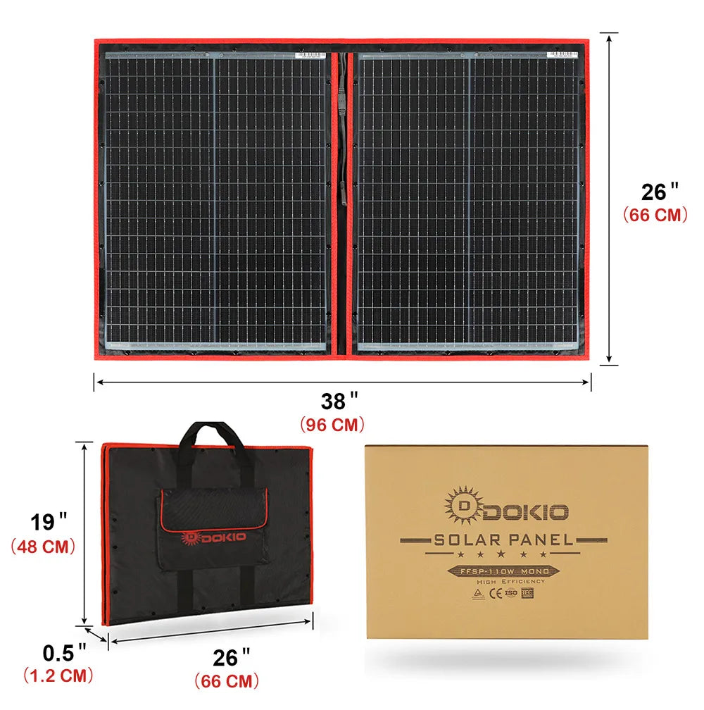 100W Flexibel & Opvouwbaar Zonnepaneel – 18V/12V met Controller voor Camping, Reis & RV