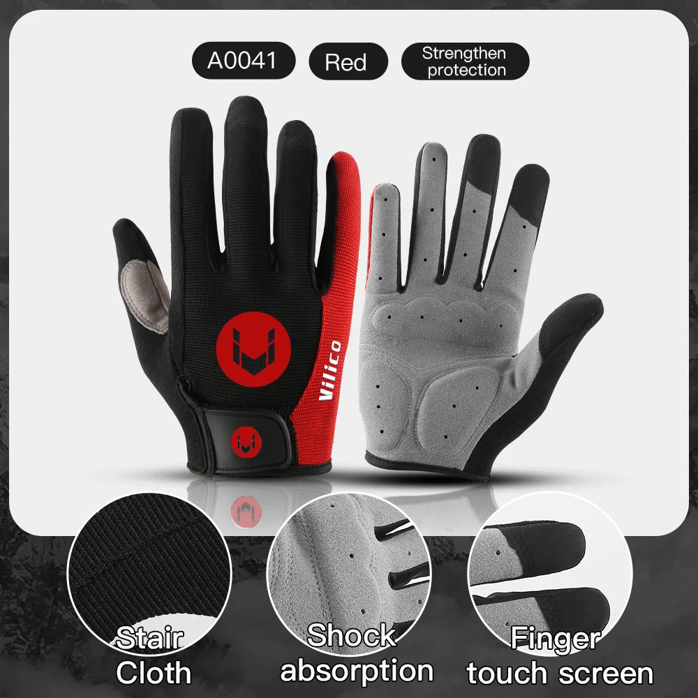 Ademende Antislip Lange Fietshandschoenen โ Schokabsorberend & Zweetbestendig voor Mountainbike & Outdoor Sport