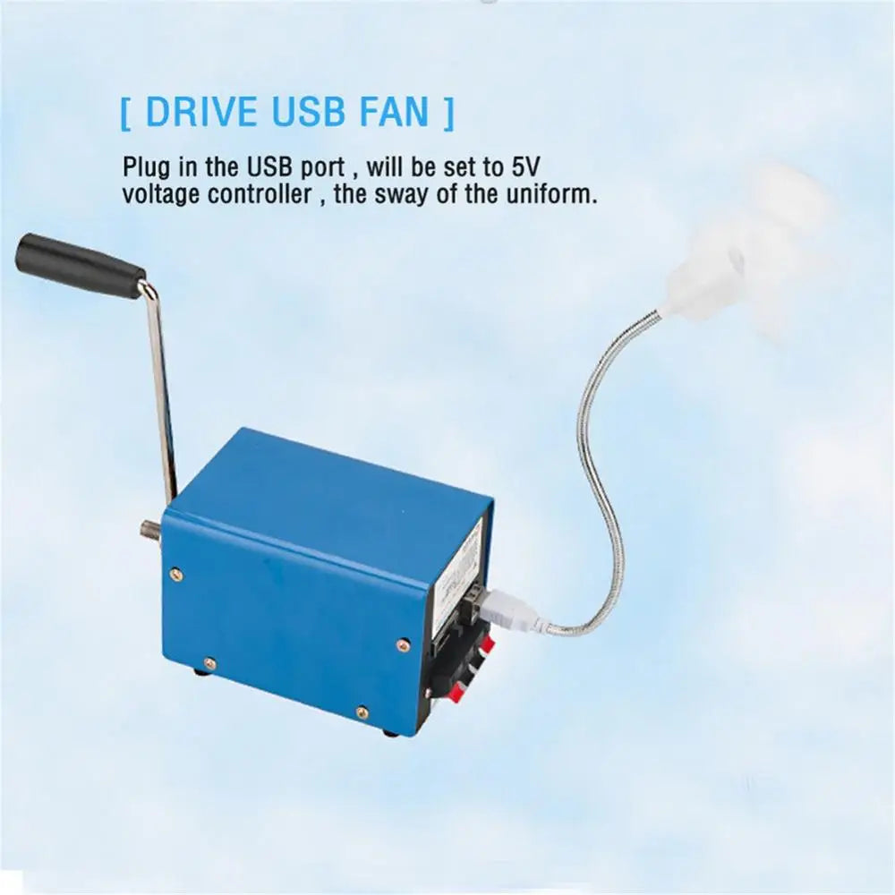 Manueller Generator mit Handkurbel – USB-Dynamo-Ladegerät für Telefone und Notstrom