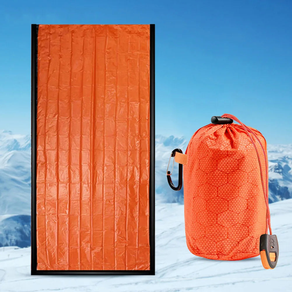 Waterdichte Thermische Noodslaapzak - Lichtgewicht Survival Bivakzak en Dekentje voor Camping, Hiking en Outdoor