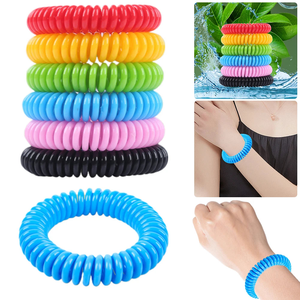 10-Pack Mosquito Repellent Bracelets, Natuurlijke Mosquito Wristband, Individueel Verpakt, Veilig voor Binnen en Buiten