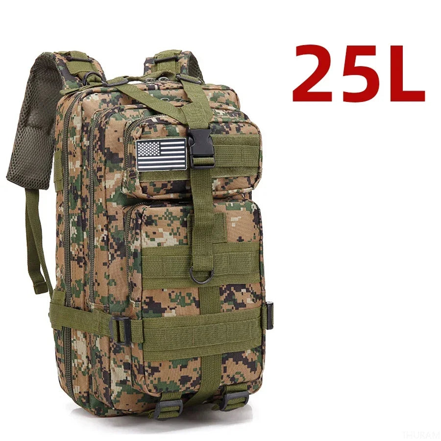 Waterdichte Tactische Rugzak 25L/50L โ 1000D Nylon Outdoor Backpack met Molle voor Hiking, Jacht & Kamperen