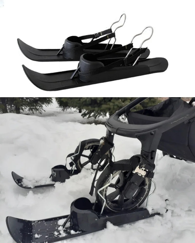 Ski Plate Wheelblades – Universelle Schlittenski für Kinderwagen, Rollstühle und Laufräder