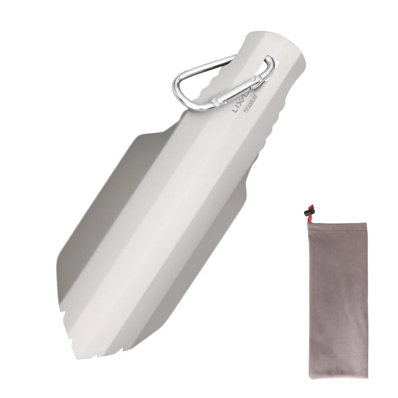 Lixada Titanium Camping Shovel | Ultralichte Trowel voor Hiking, Survival en Outdoor Activiteiten