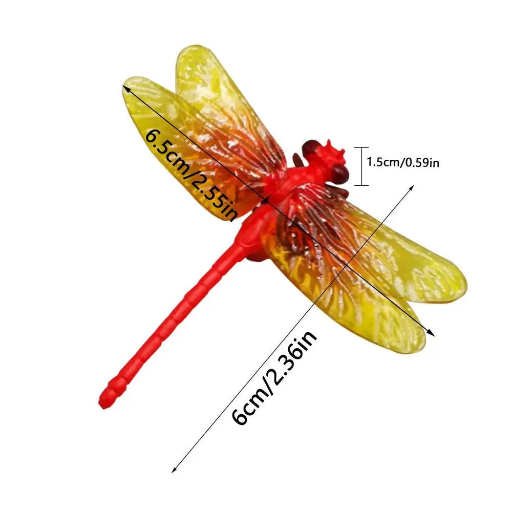 Simulatie Dambord Insect Model, Mini Dambord Beeldje voor Muggenwering, Tuin- en Buitendecoratie, Eco-vriendelijk PVC Ornament