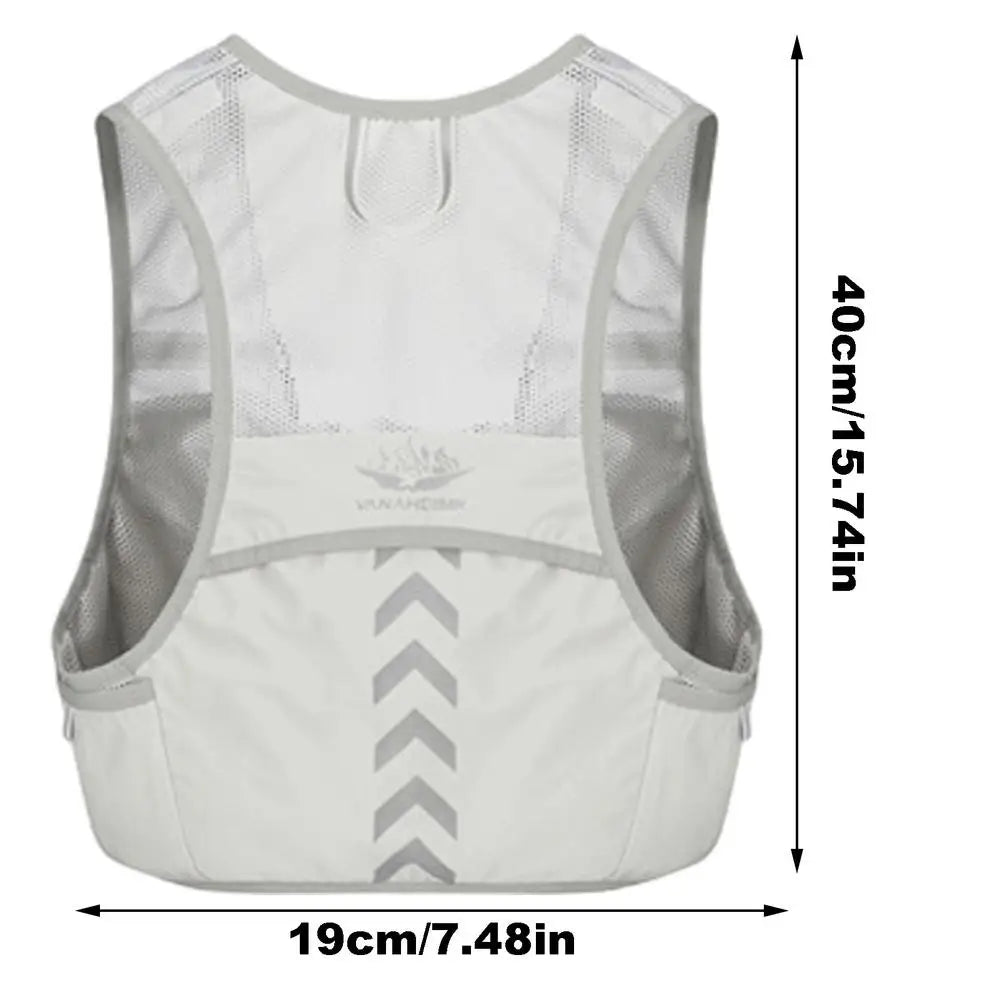 Hydration Running Vest, Reflecterend Rugzak voor Hardlopen, Fietsen en Hiken, Ademend Hydratatie Vest met Telefoonhouder en Waterdichte Stoffen