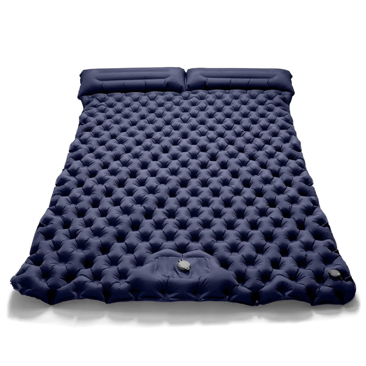 Doppelte aufblasbare Campingmatratze – extra breite, ultraleichte Isomatte mit integrierter Pumpe