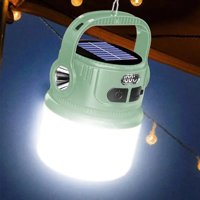 Camping Oplaadbare LED Lantaarn | Waterdichte Zaklamp & Solar Tentlamp