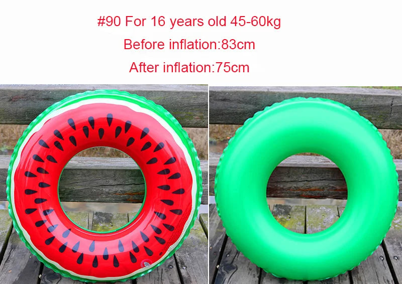 Watermelon Pool Float - Inflatabele Zwemring voor Volwassenen en Kinderen, Perfect voor Zomer Beach Party en Zwembad