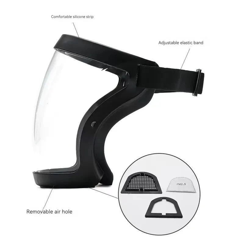 Anti-Fog Transparant Masker – High-Definition Zicht en Volledige Gezichtsbescherming voor Lastewerk en Bescherming tegen Stof