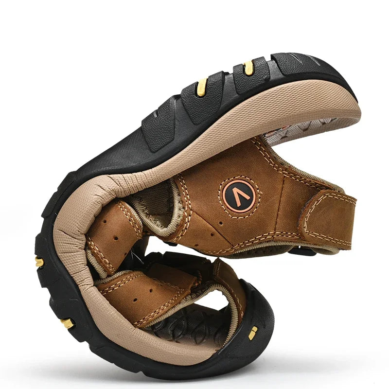 Zomerse Herensandalen – Kunstleren Casual Outdoor Sandalen met Elastische Band, Romeinse Stijl, Maat 38-48