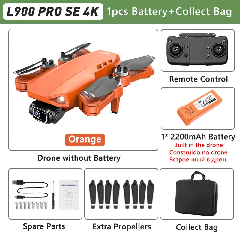 L900 PRO GPS-Drohne – 4K-Doppelkamera | 5G WLAN FPV | Faltbarer Quadrocopter mit bürstenlosem Motor