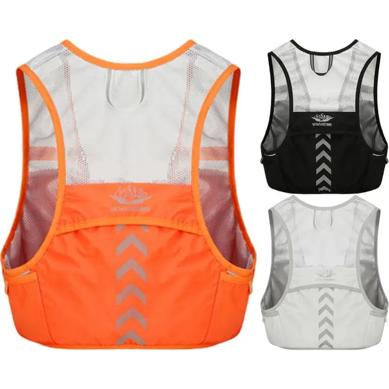 Hydration Running Vest, Reflecterend Rugzak voor Hardlopen, Fietsen en Hiken, Ademend Hydratatie Vest met Telefoonhouder en Waterdichte Stoffen